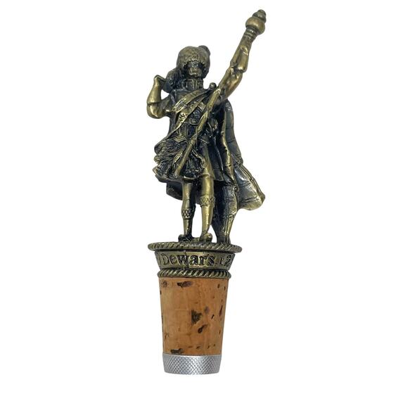 Dewar’s 12 Vintage Pewter Bottle Stopper Scottish Highlander Figurine Barware - Picture 1 of 10